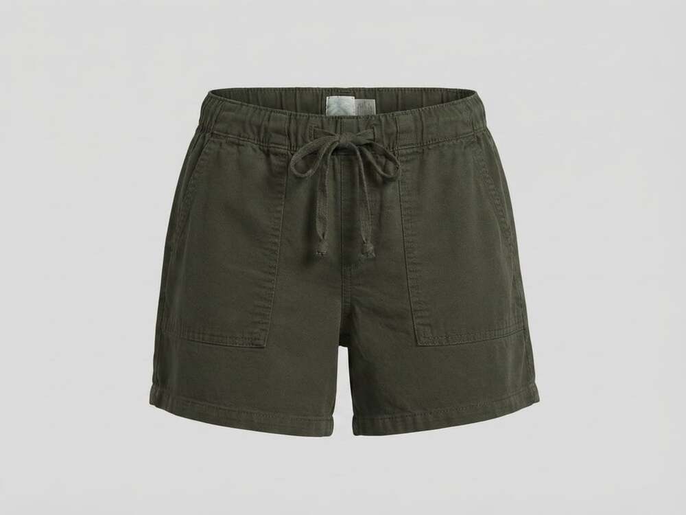 Time and Tru Women's Soft Utility Shorts Olive Green Size S (4-6)